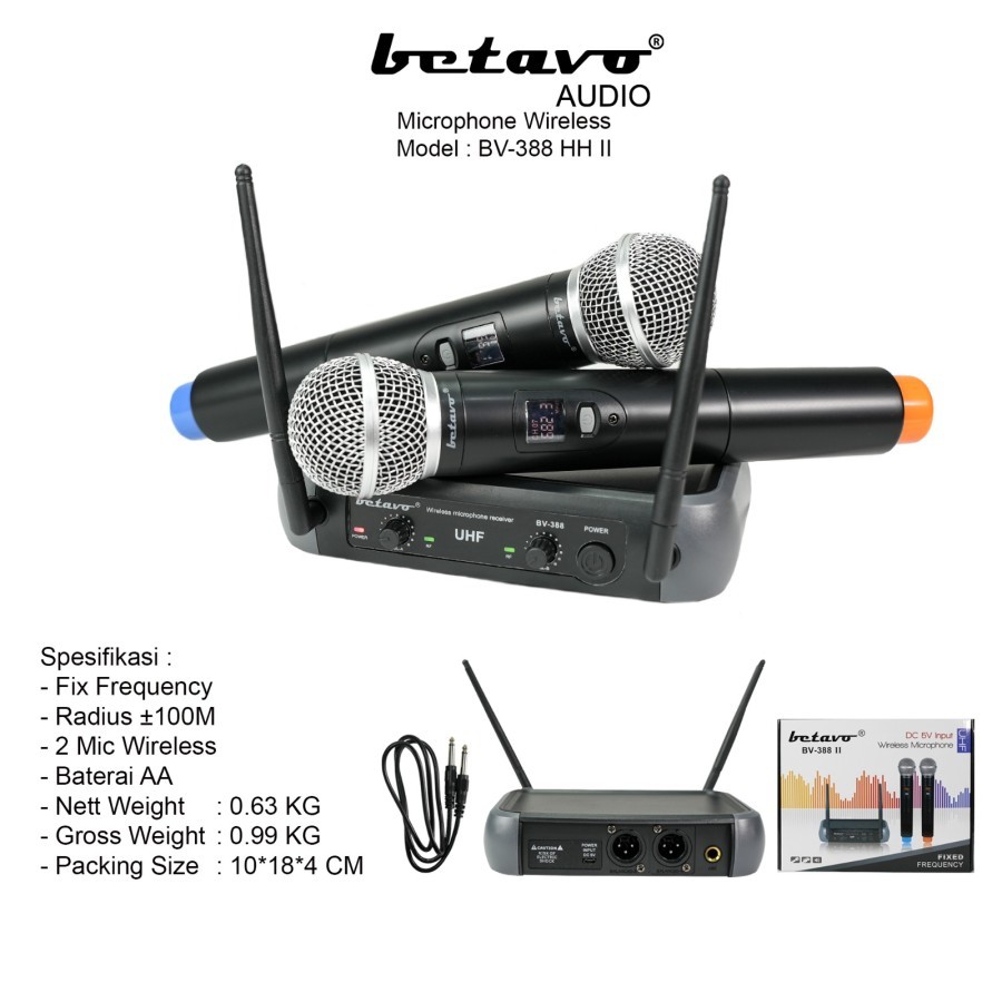 Microphone Wireless Betavo BV-388 HH