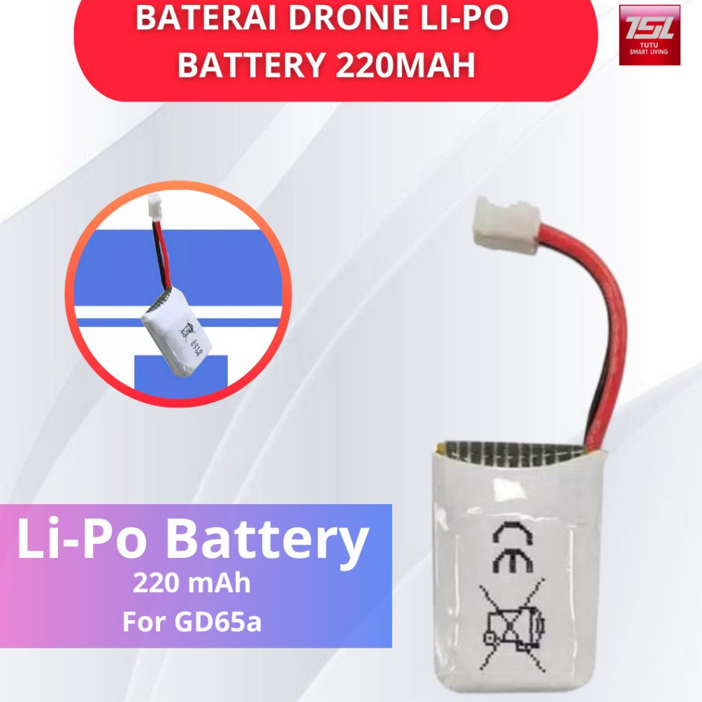 Terdepan TUTU Baterai Drone LiPo Battery 22mAh Quadcopter for Apex GD65 Mini Drone