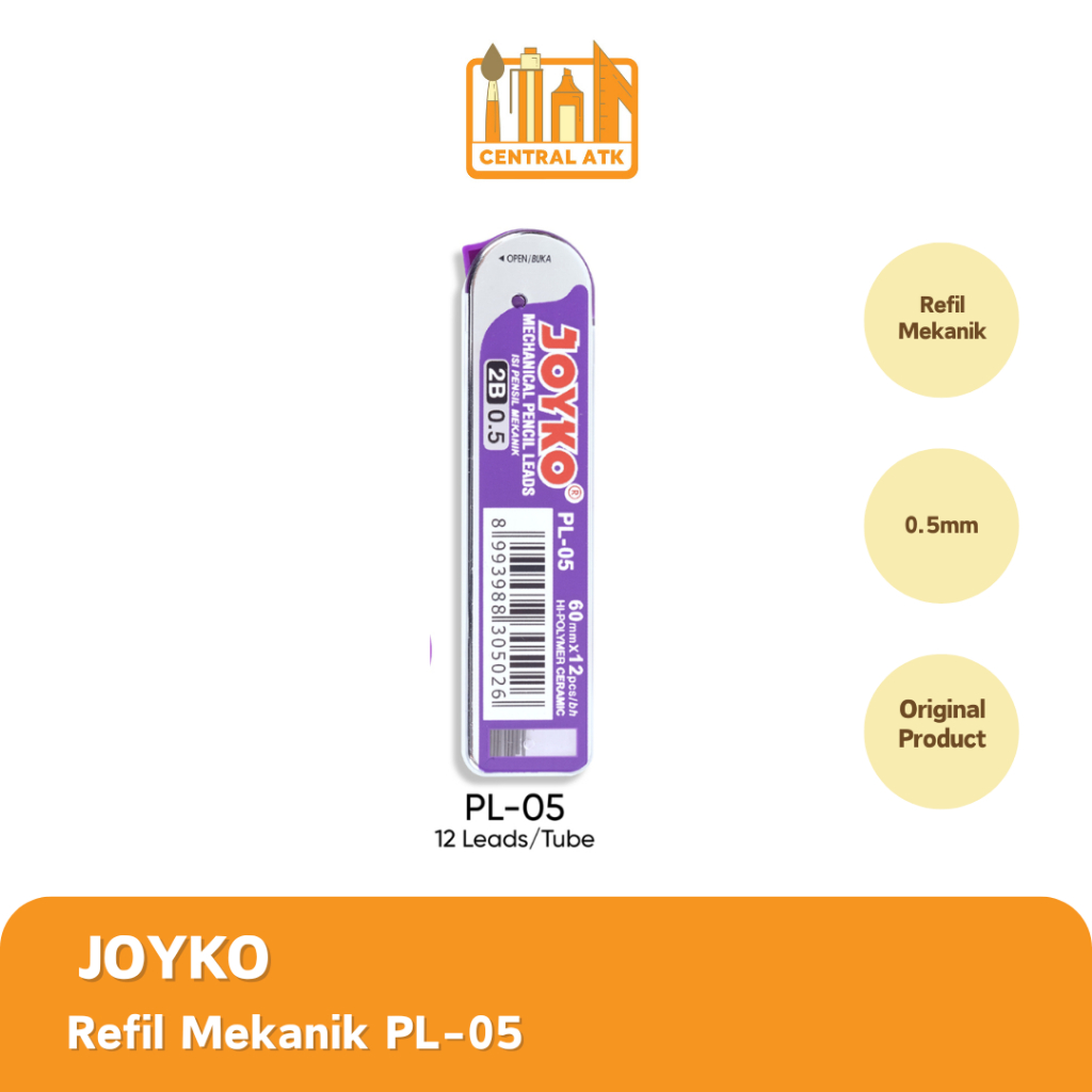 

ISI PENSIL MEKANIK JOYKO 2B / REFILL PENSIL MEKANIK 2B PL-05