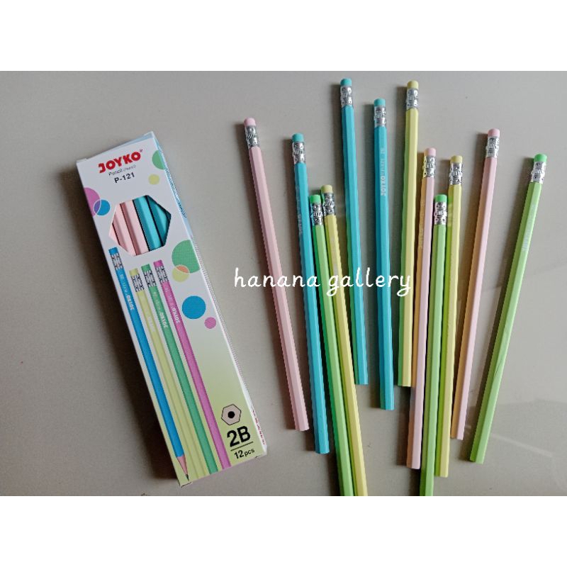 

PENSIL JOYKO 2B P-121 + HAPUSAN ( 1 PACK ISI 12 PCS)
