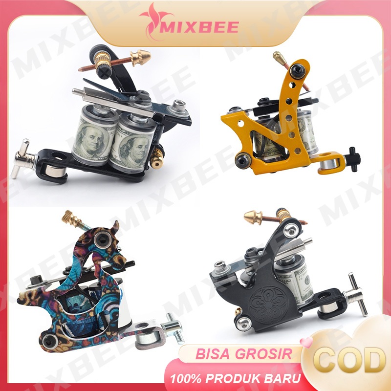 Profesional mesin coli Hitam Kumparan Mesin Tato Buatan Tangan Tato Shader Liner Hitam