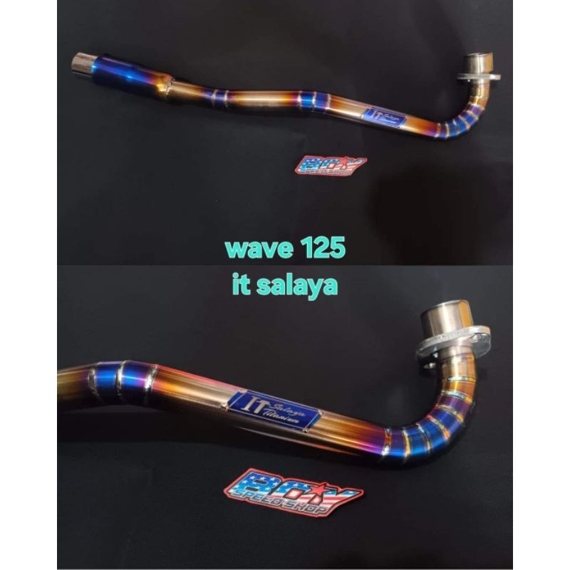 LEHERAN PIPA KNALPOT TITANIUM WAVE 125/SUPRA 125, KHARISMA BY. IT SALAYA