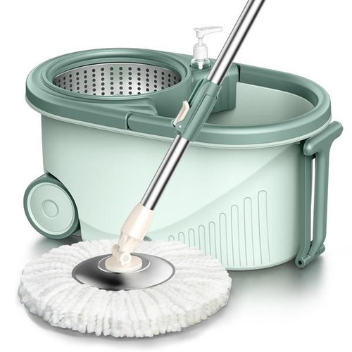 Alat Pel Lantai 2in1 Spin Mop Super Magic Kain Fiber dengan Ember Ultra Spin Mop Mencuci dan Membila