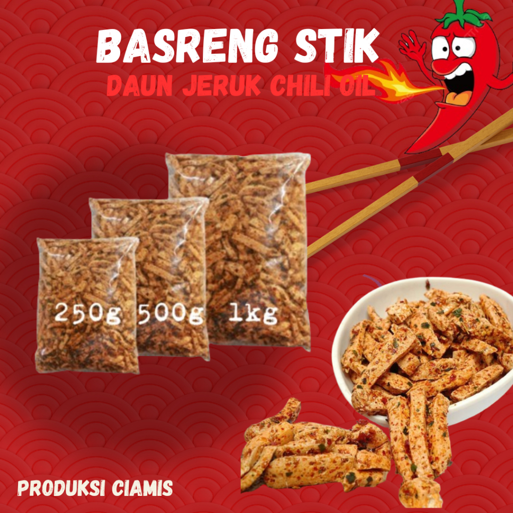 

[FLASH SALE] Basreng Stik Pedas Daun Jeruk QueenSnack