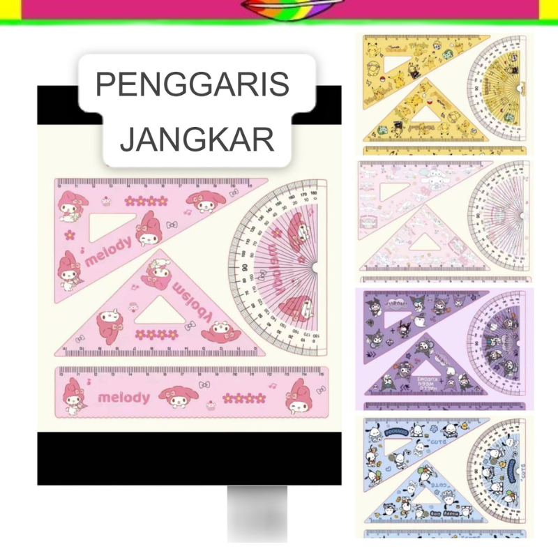

SET PENGGARIS JANGKA BUSUR SANRIO ANIME | PERLENGKAPAN ALAT TULIS SEKOLAH | ATS | ATK | ALAT TULIS SEKOLAH | PENGGARIS LUCU | GARISAN BUSUR | PENGGARIS SEGITIGA | KUROMI | POCACCO | CINAMORROL | MELODY | POKEMON | PIKACHU |KMK