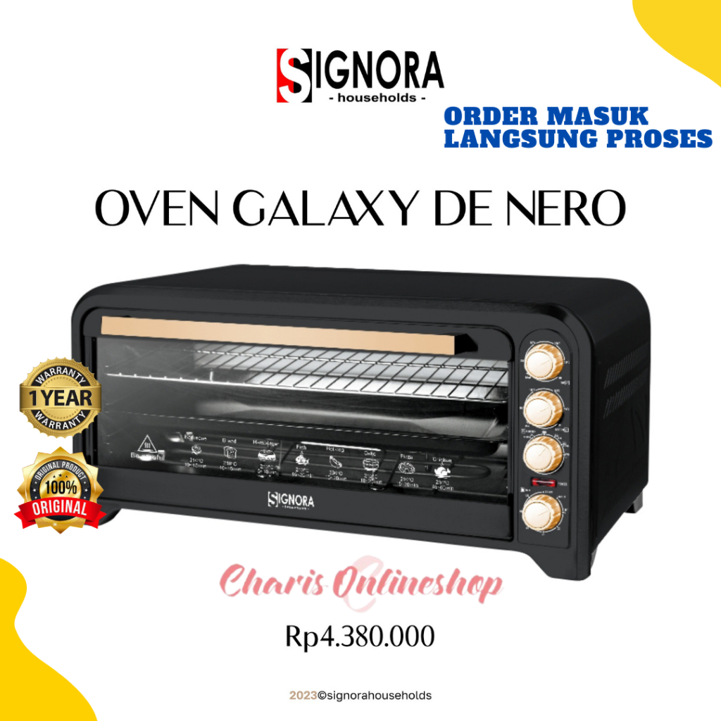 Signora | NEW Oven Galaxy De Nero 75 L + DEFROST MENU [AGEN RESMI JAKARTA]