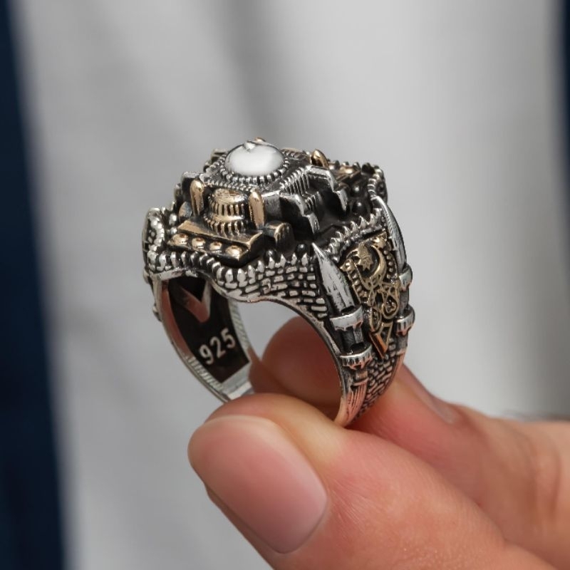 Cincin Perak Osmanli Turki / Cincin Masjid Ayasofya Turki Silver 925