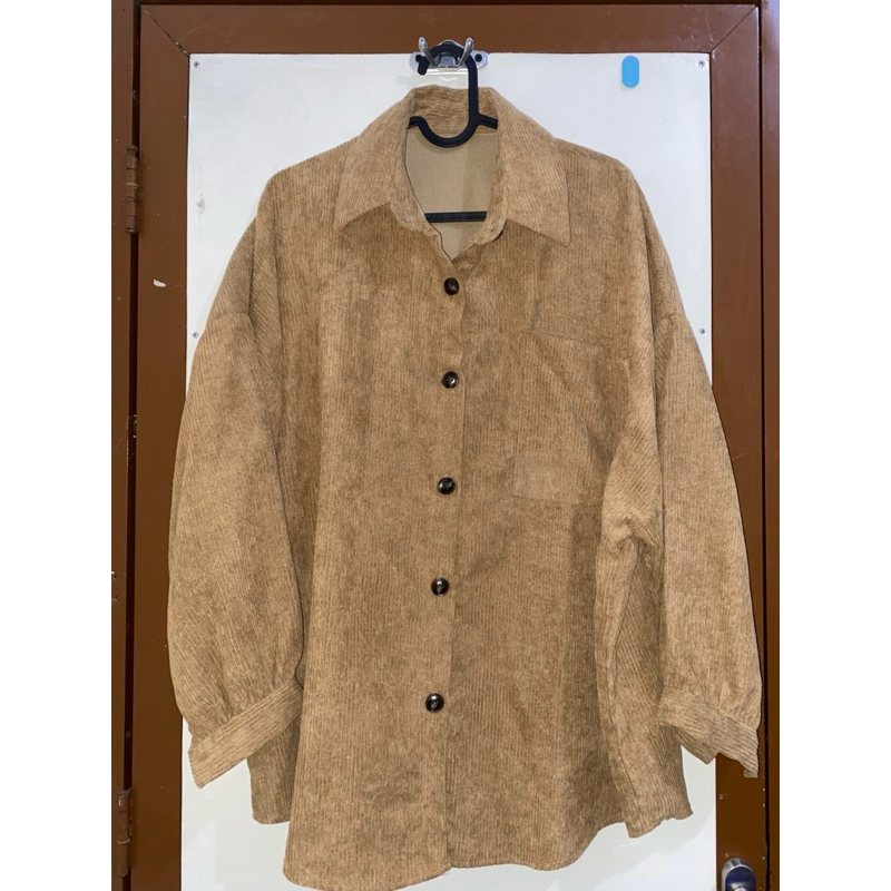 Brown Oversize Corduroy Shirt