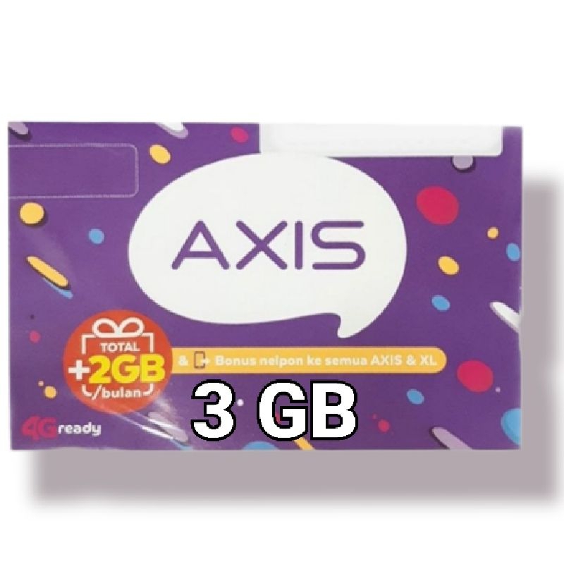 Kartu KUOTA AXIS 3 GB perdana SIAP PAKAI nomor murah meriah EXIS 3GB
