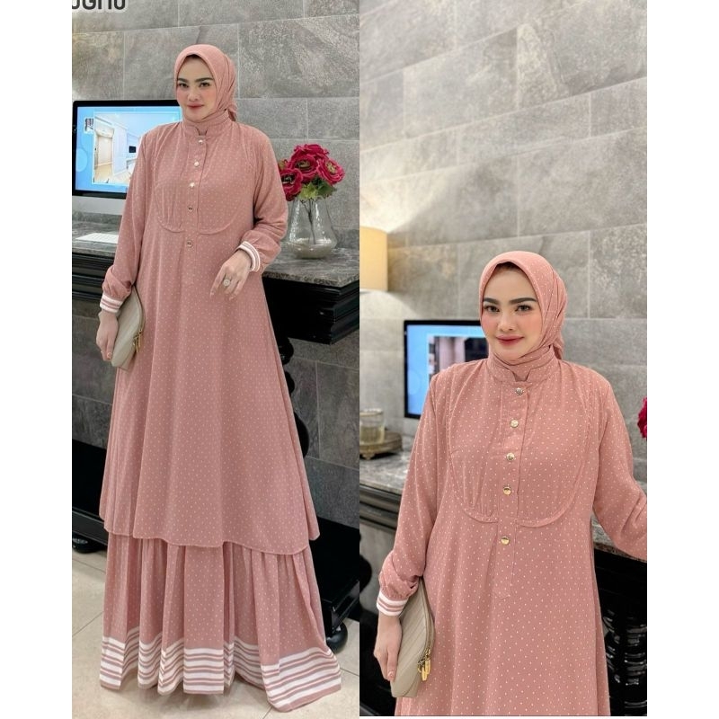 KAYESA SET POLKADOT//BY HIJABIKA//LILIE COLLECTION