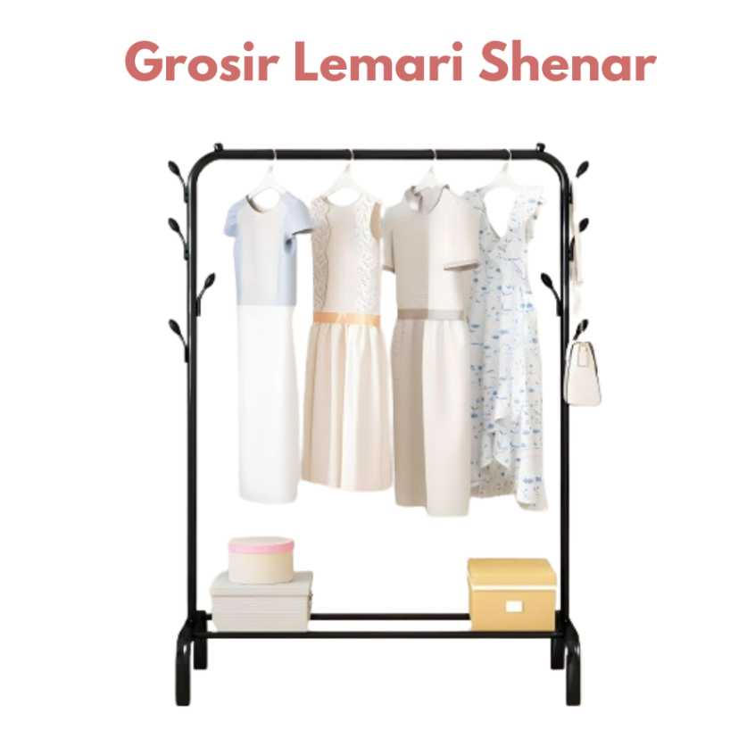 Gantungan Besi Kuat Bongkar Pasang Big Stand Hanger Gawang Baju Besi Rak Gantungan Baju