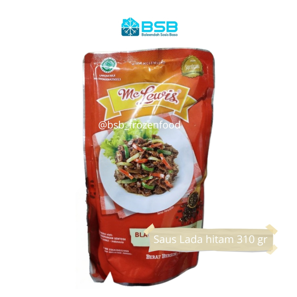 

MC LEWIS Blackpepper Sauce / Saus Lada Hitam Me Lewis 310 gr b/ 1 kg