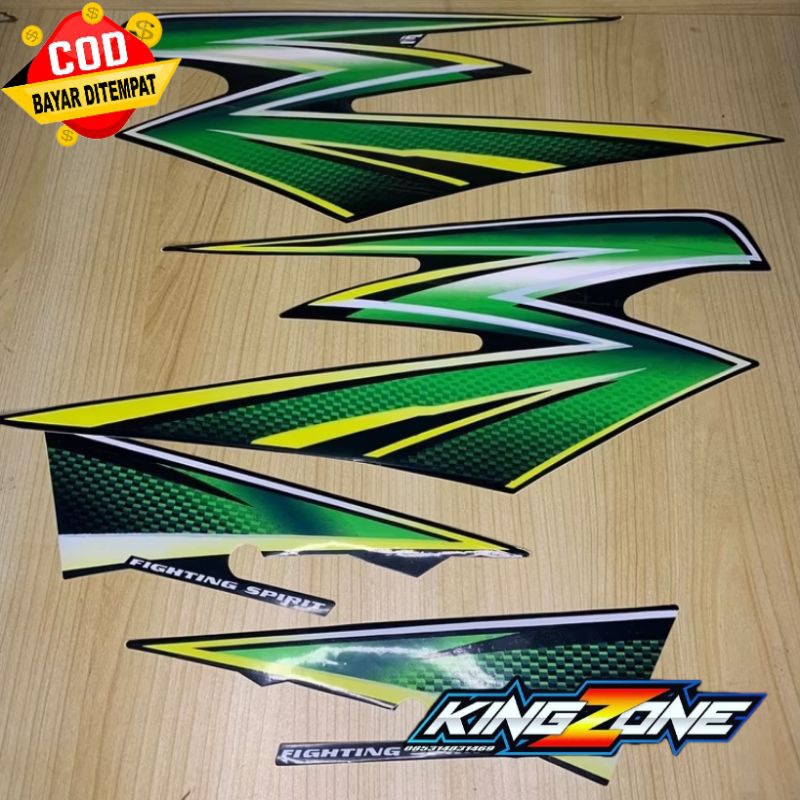 STRIPING STIKER RX KING RXKING TAHUN 2003 HIJAU KUALITAS ORIGINAL