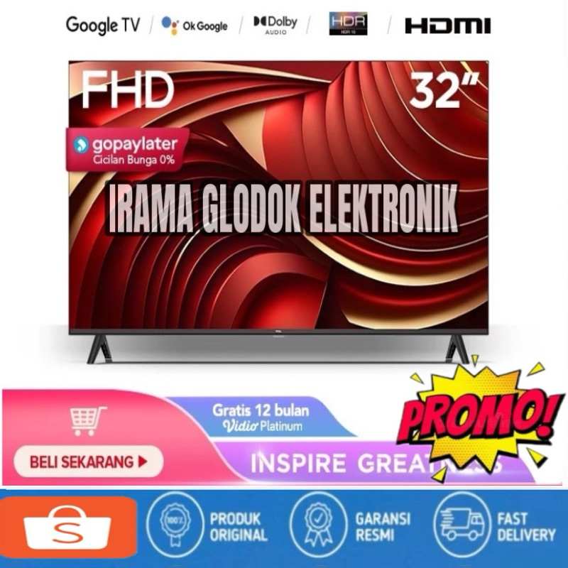 TCL 32 Inch Google TV - 32G9 - FHD - Google Audio - WiFi - 32G9