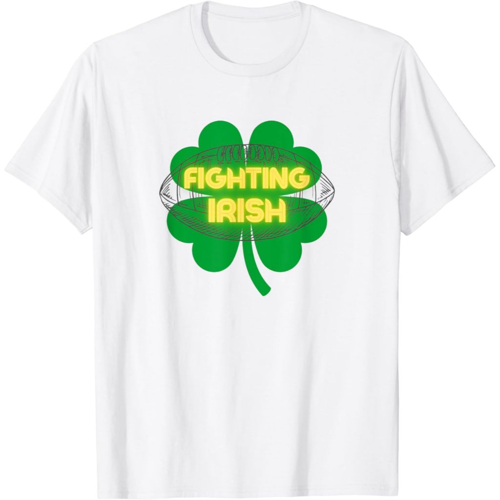 Baju Kaos Dewasa Fighting Irish Football Classic Design T-Shirt Pakaian Fashion Atasan Distro Remaja