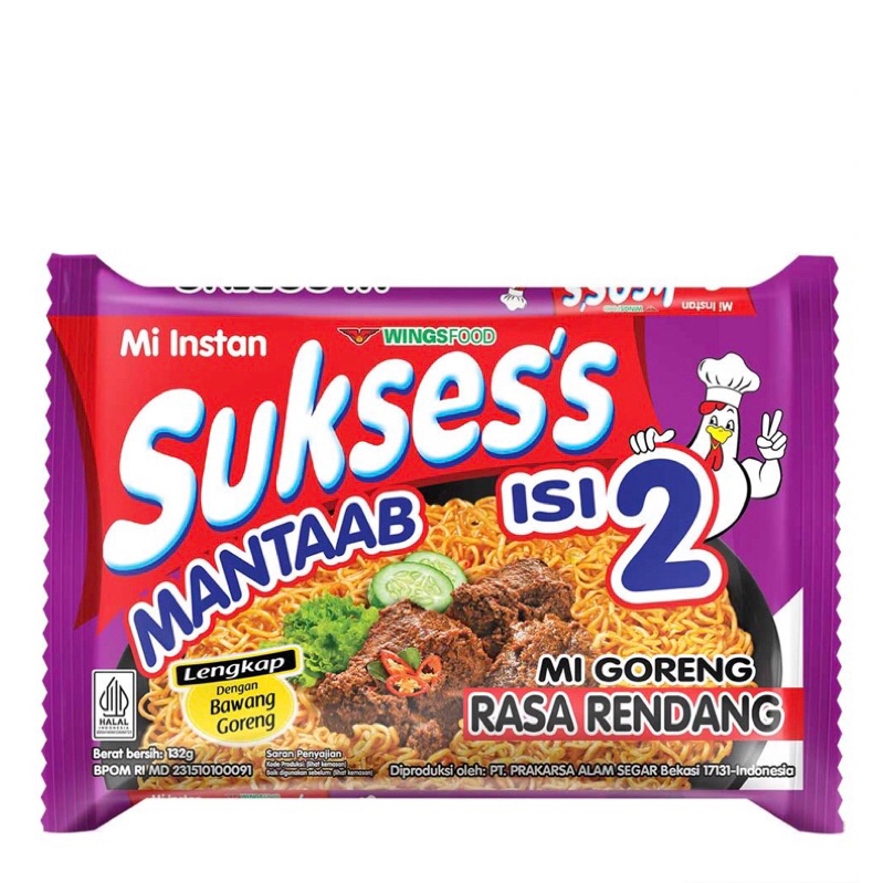 

Sukses’s isi 2 129g Mi instant suksess sukses goreng ayam kecap kremess geprek rendang