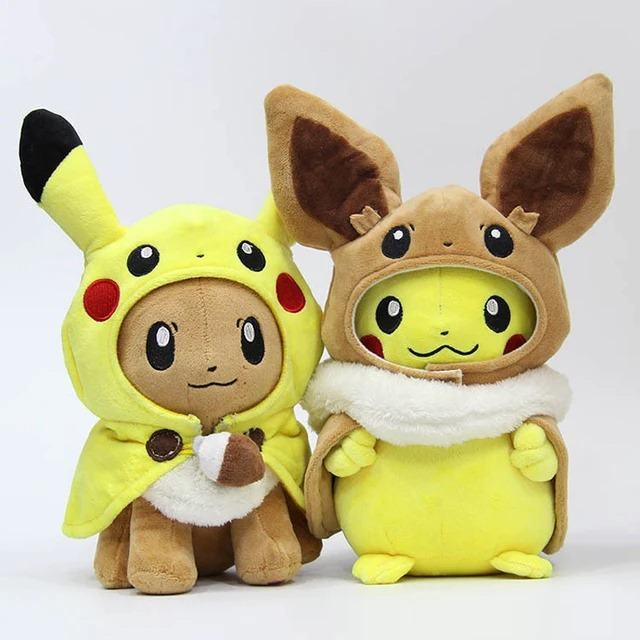 Boneka Eevee Pikachu 32cm Boneka Pikachu Eevee Boneka Pokemon Boneka Pikachu Gift