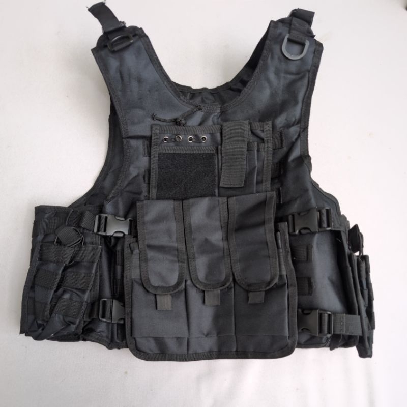 Rompi pelindung airsoft gun tactical vest pocket