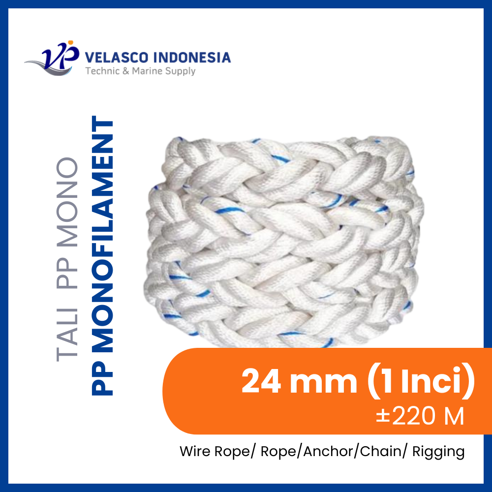 Tali Tambang PP Mono /  PP Monofilament 24 mm YSR