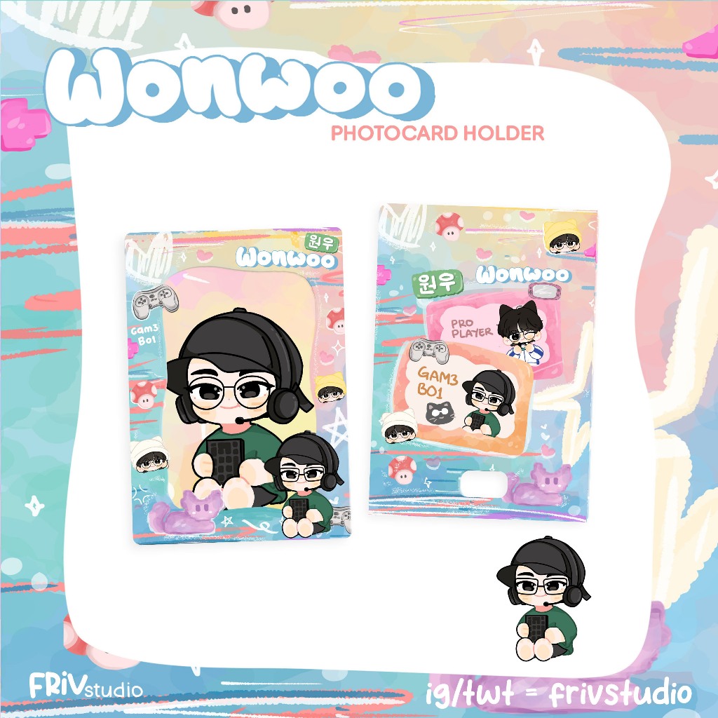 PHOTOCARD HOLDER WONWOO GAME BOI SEVENTEEN