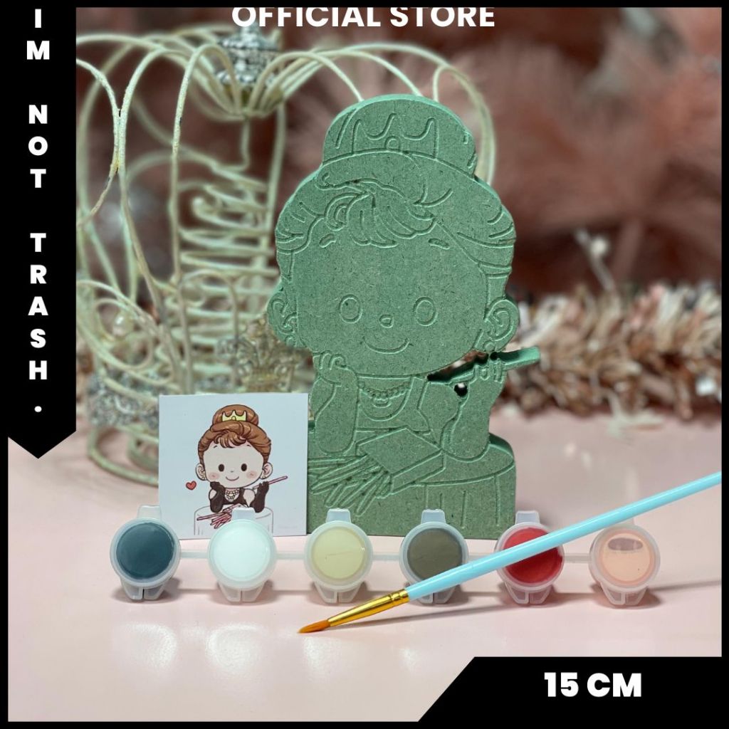 

IMNOTTRASH | MAINAN SET ANAK DIY CAT KUAS | KADO ULANG TAHUN MURAH | PAINTING GAMBAR | KAWAI GIRL | 15 CM