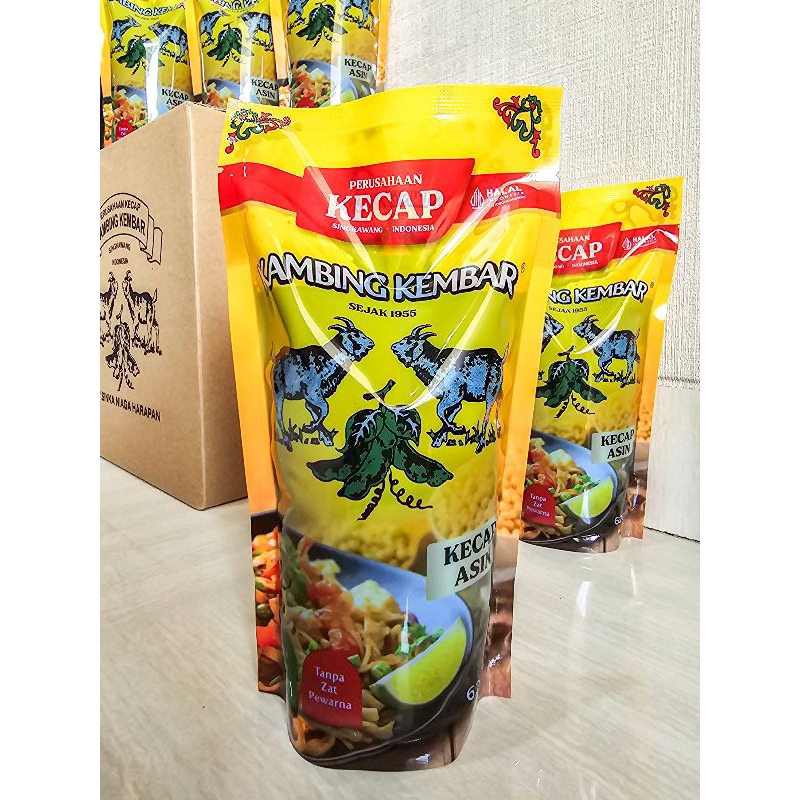 

RB kecap asin kambing kembar pouch refill/refil 620ml