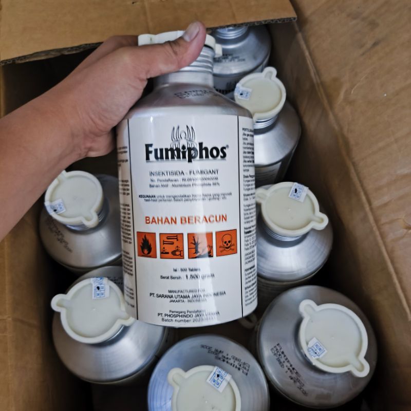FUMIPHOS 56TB insektisida FUMIGASI Hama Gudang Pertanian 500 Tablet