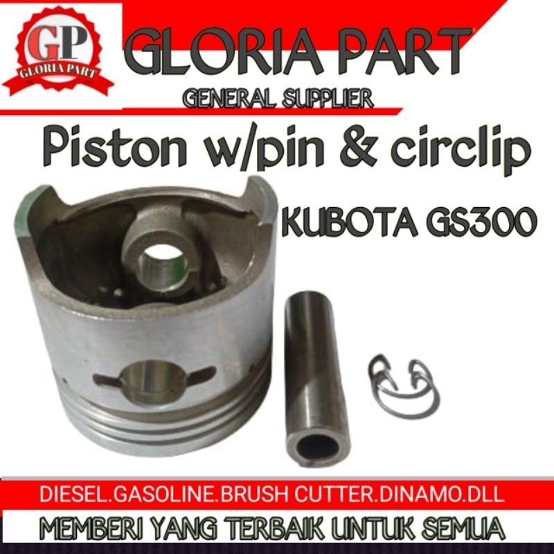 Piston w/pin & circlip KUBOTA GS300