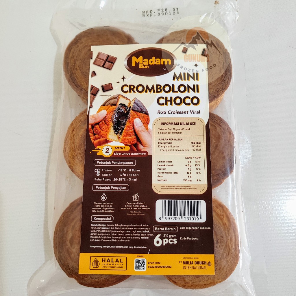 

Madam Bun Mini Cromboloni Choco, isi 6