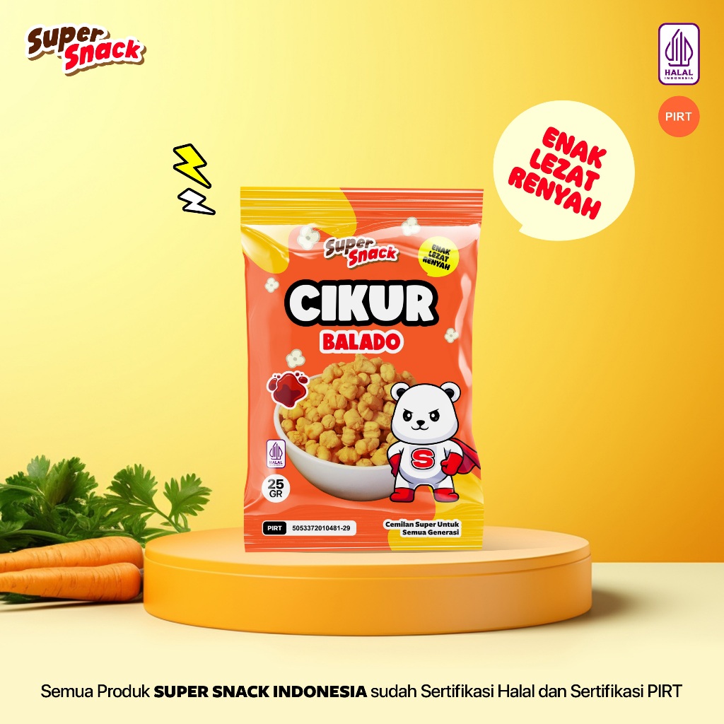 

SUPER SNACK Pilus Cikur Rasa Balado 25gr Cemilan