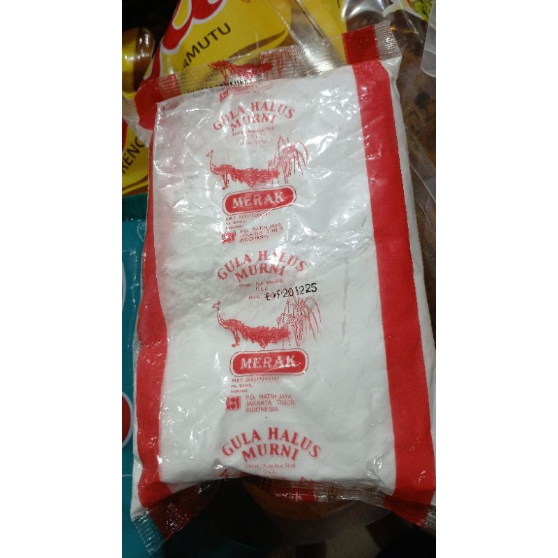 

gula halus murni 1 per bungkus 1 buks