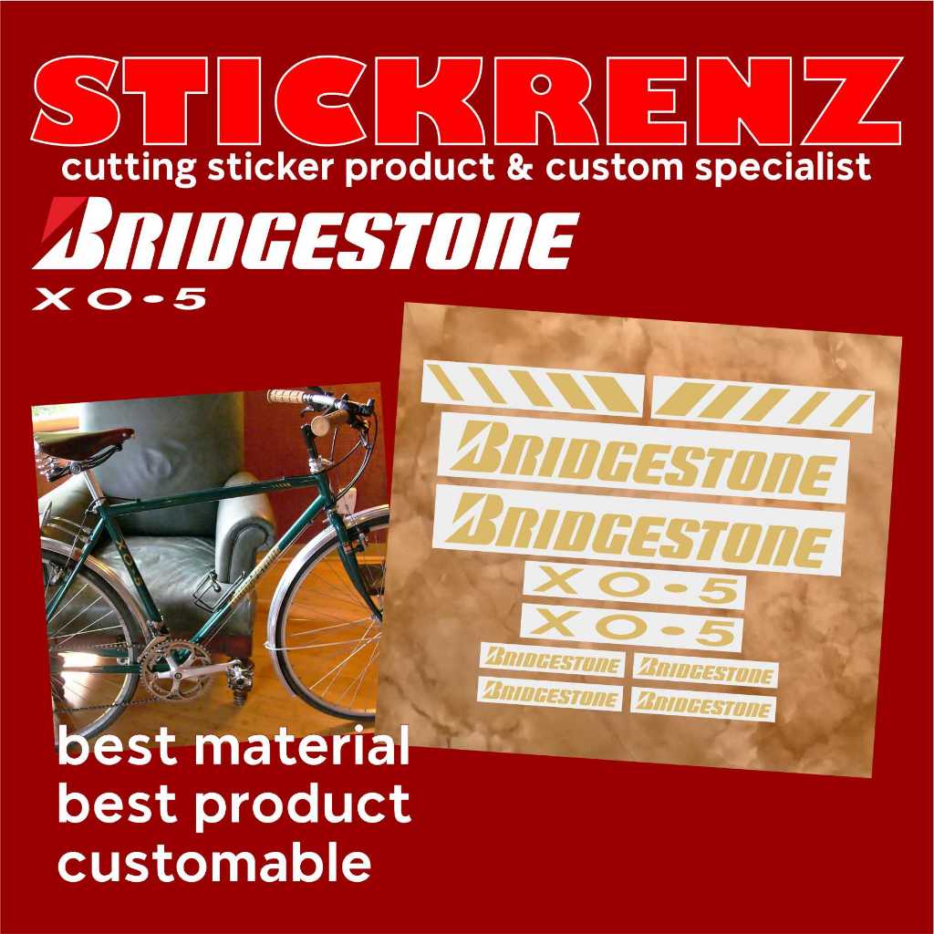 Cutting Sticker Stiker Frame Sepeda Roadbike Vintage Bridgestone X0-5 01 Custom
