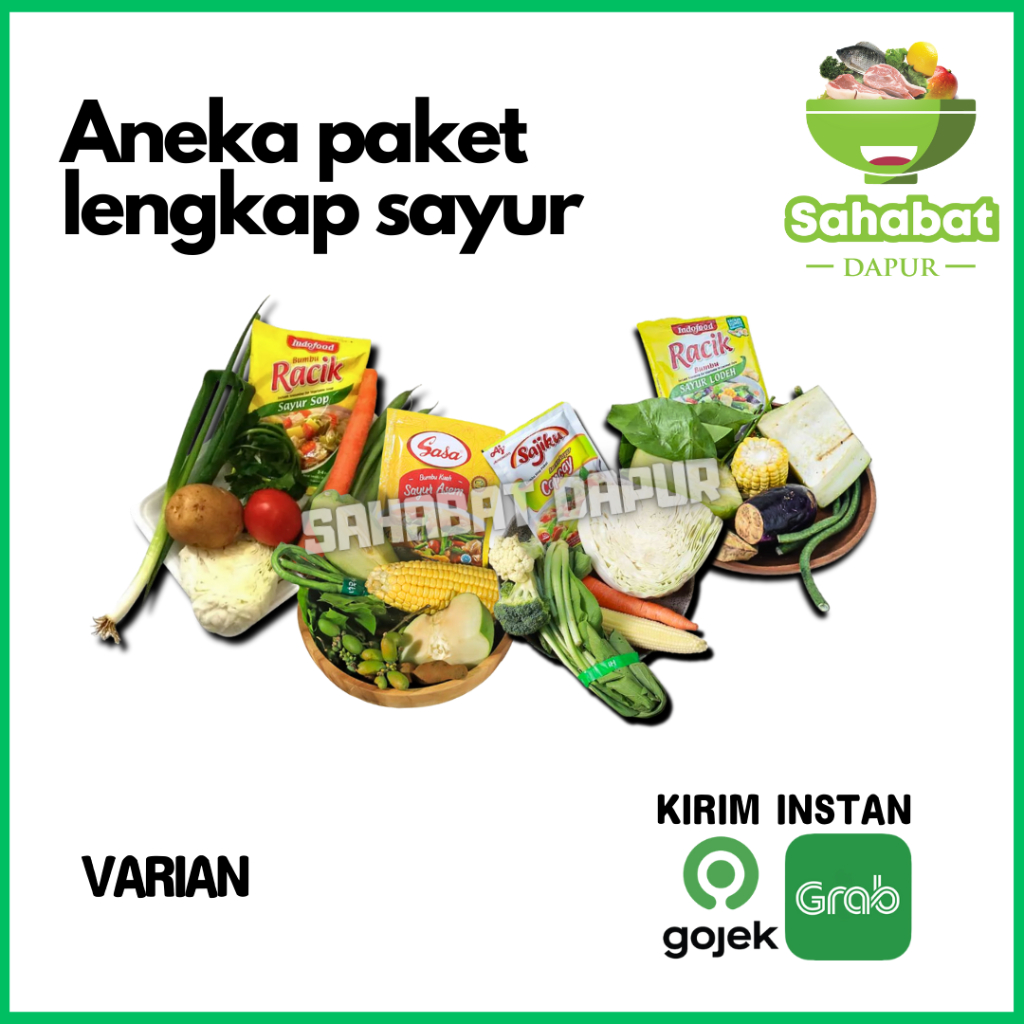 

Paket Lengkap Sayur Lodeh/Paket Sayur Asem/Paket Sayur Sop/Paket Sayur Capcay - Sahabatdapur