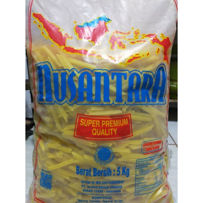 

KERUPUK POTATO PREMIUM MEREK NUSANTARA KEMASAN 1KG