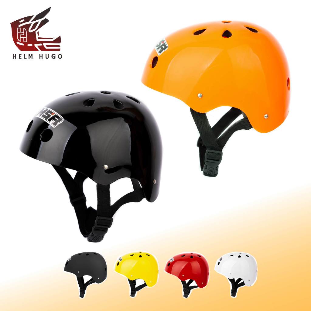 Helm Sepeda Polos Skate Arung Jeram ATV Flying Fox Skate Board Rafting Helm Sepeda Anak