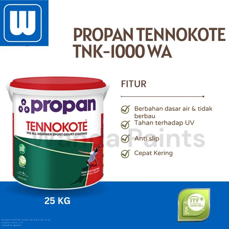 CAT LAPANGAN LANTAI PROPAN TENNOKOTE - 25 KG