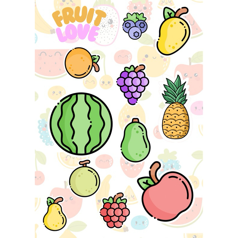 

[sticker pack] Fruit Love full pack