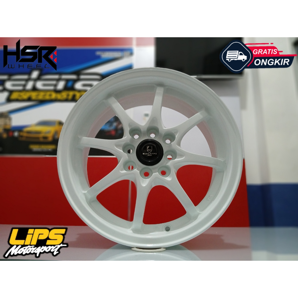 Velg Mobil R15 Brio Agya Ayla Cayla Sigra Sirion Vios - Volk Rays CE28 Putih