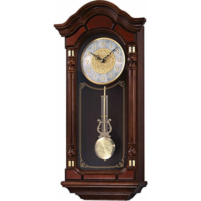 Jam Dinding Seiko Japan Kayu QXH004 QXH004B Pendulum & Dual Chimes Original Garansi Mesin 1 Tahun