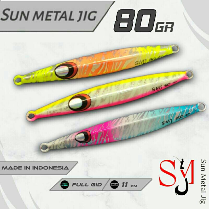 Metal Jig 80gram / Metal Jig Full Gid / Metal jig Stenkiba III / Metal Jig Tokayo