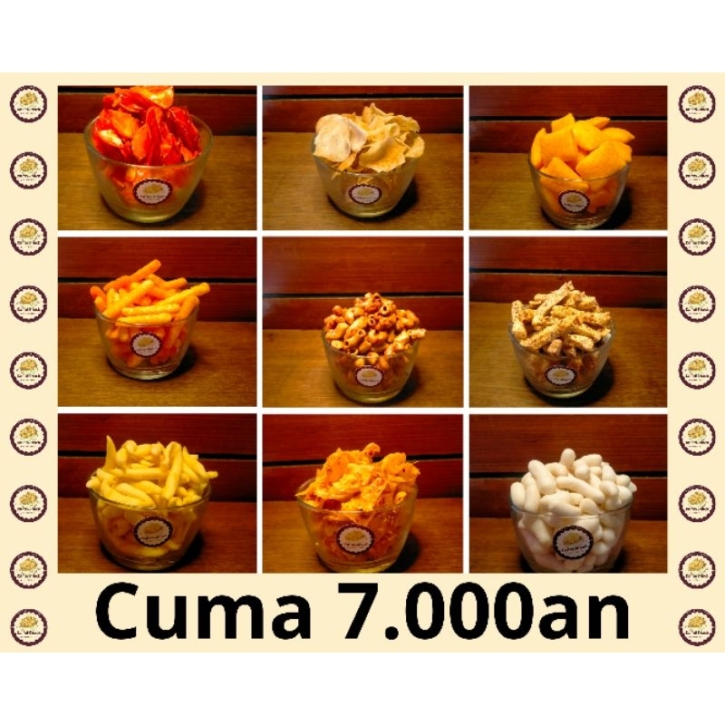 

SNACK CEMILAN MURAH 7000AN / MAKANAN RINGAN MURAH/ SNACK TUJUH RIBUAN