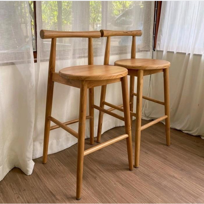 Kursi Bar Minimalis Kayu Jati | Kursi Stool Bulat| Mebel Jepara