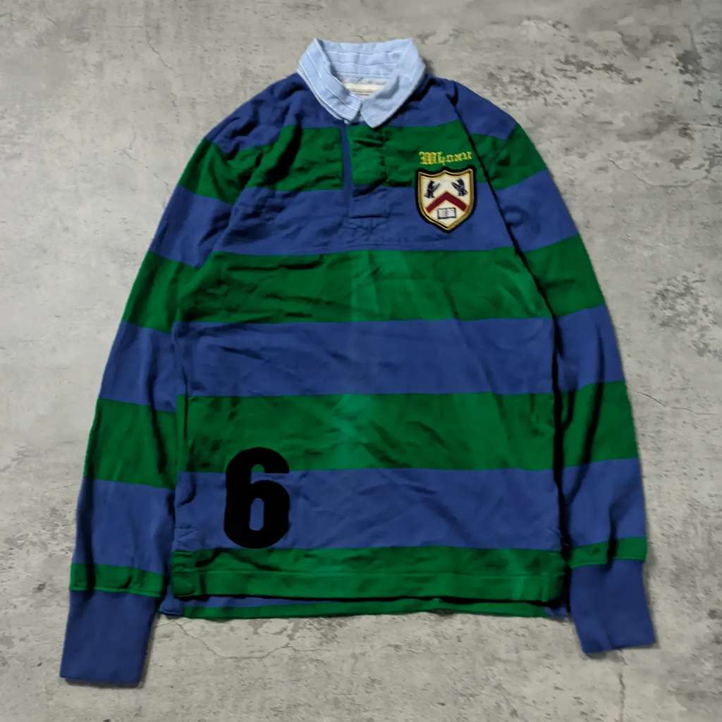 rugby shirt polo lengan panjang polo shirt who.a.u california vintage style rugbyshirt second prelov