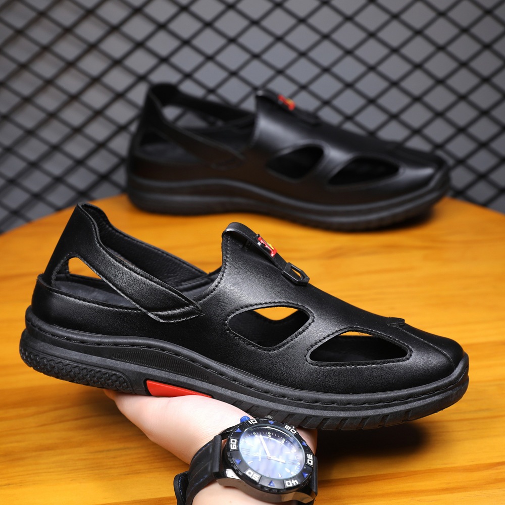 OMAHPATU Sepatu Pria Airwalk sepatu cowok terbaru sepatu sandal semi kulit Sepatu pria keren K46