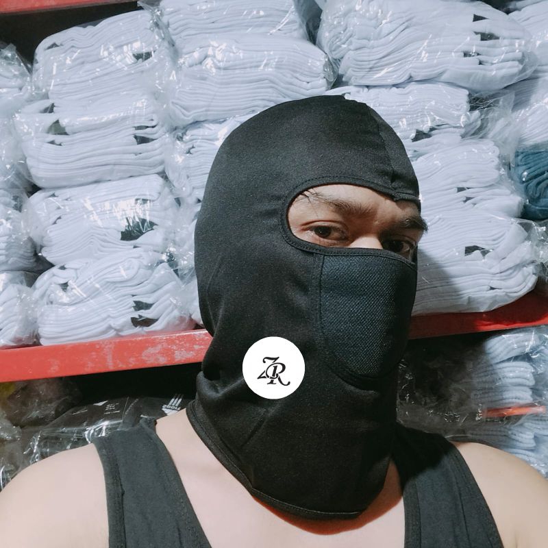 masker pengendara motor/ masker ninja hitam polos