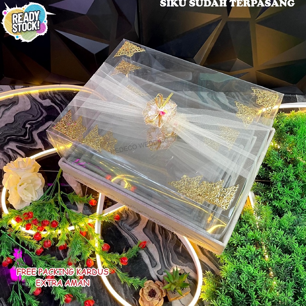 

Sale Oke Box Kotak Seserahan Pernikahan Versi Premium Full Sett Isi 4 Box Termasuk Mika Tinggal Praktis Murah