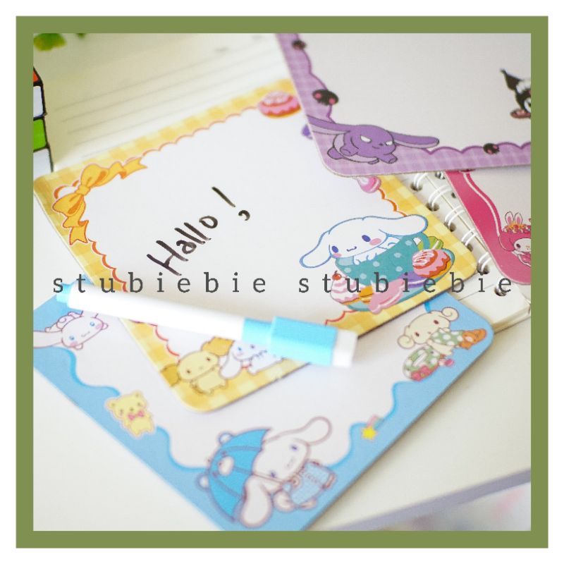 

Papan tulis mini sanrio 13,5cm x 3,5cm plus spidol hapus