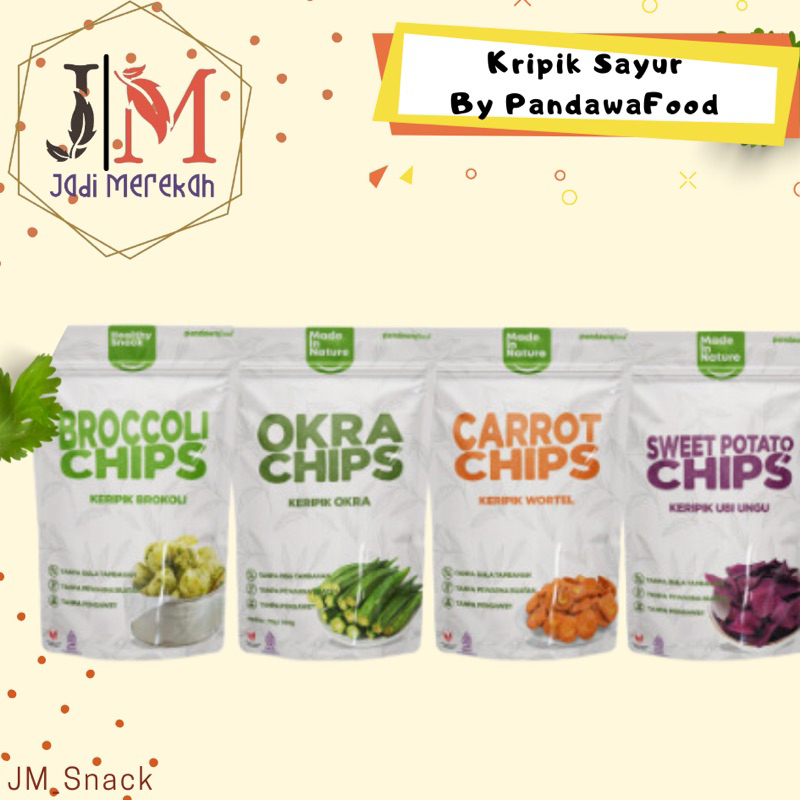 

[JM_Snack] Keripik Sayur Pandawafood / Keripik Wortel / Keripik Brokoli / Keripik Ubi Ungu / Keripik Okra