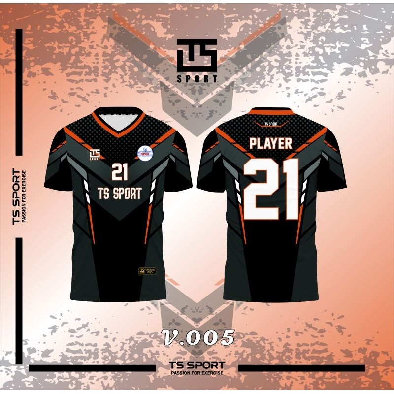 Kaos Jersey Volly Full Printing Gratis Tambah Nama Nomor Logo Sponsor