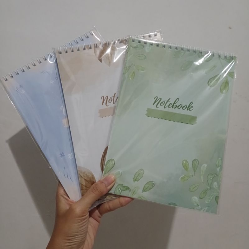 Notebook Custom Cover A5 Jilid Kawat Spiral | Buku Catatan Polos Custom | Custom Buku